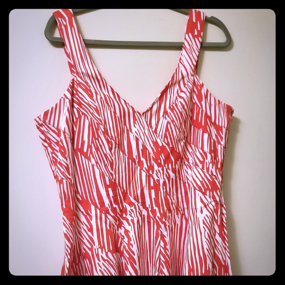Calvin Klein red and white 14 dress